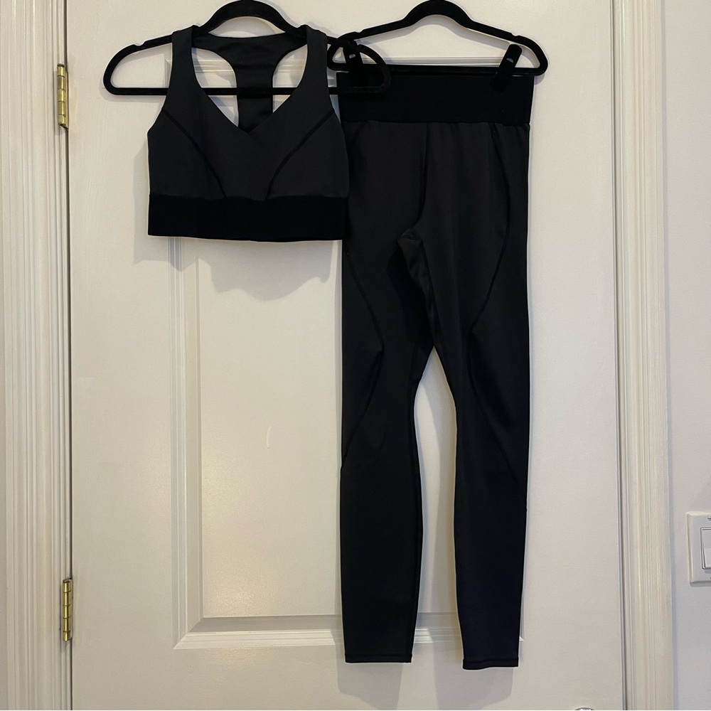 SIZE S/M | Good American Legging + Sport Bra Set in Black